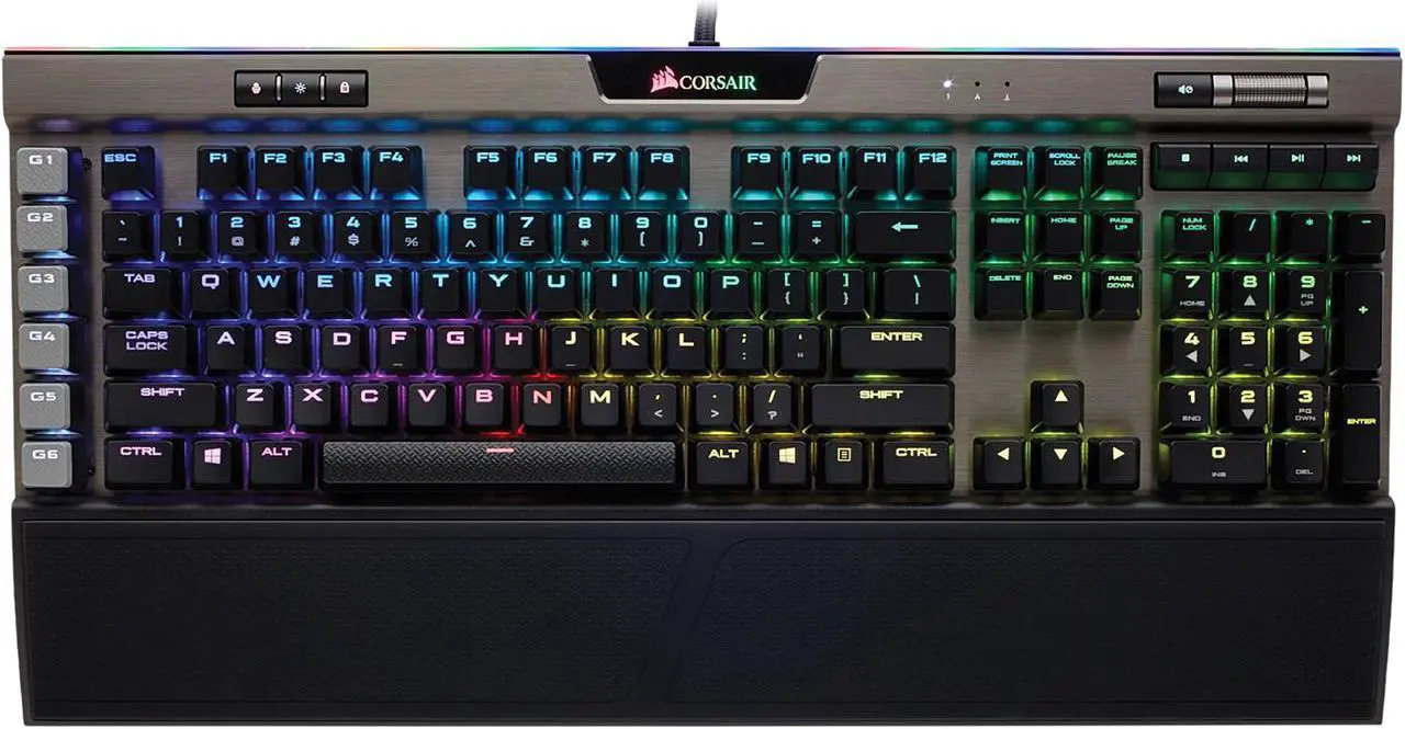 Main image of Corsair K95 RGB PLATINUM Mechanical Gaming Keyboard, Cherry MX Speed, Backlit RGB LED, Gunmetal