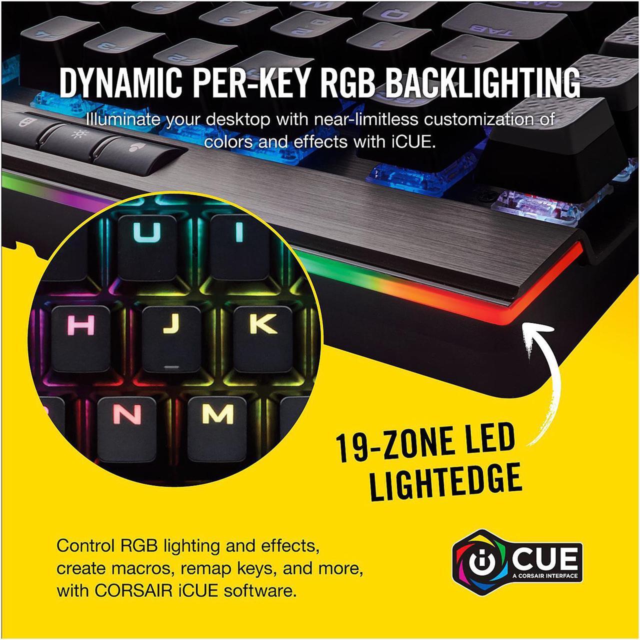 Alt view image 5 of 19 - Corsair K95 RGB PLATINUM Mechanical Gaming Keyboard, Cherry MX Brown, Backlit RGB LED, Black