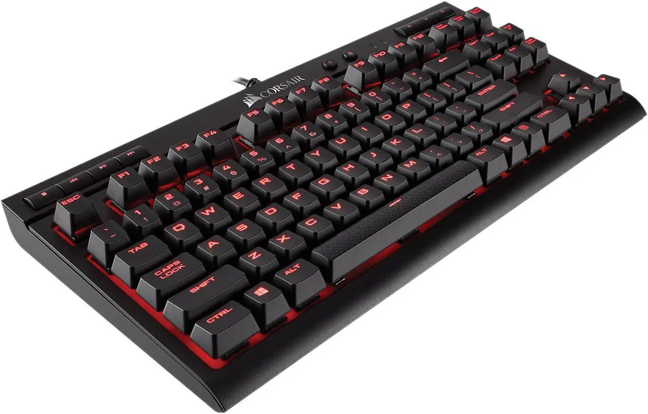 Alt view image 5 of 6 - Corsair Gaming K63 Compact Mechanical Keyboard, Backlit Red LED, Cherry MX Red