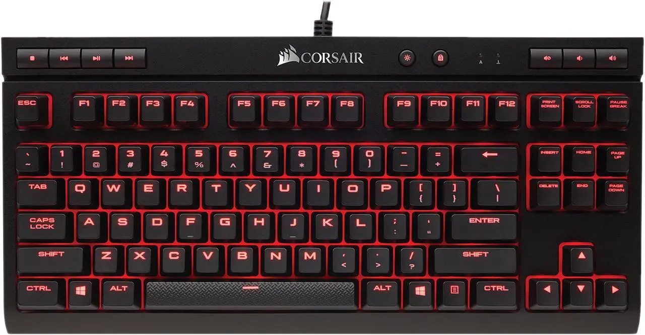 Main image of Corsair Gaming K63 Compact Mechanical Keyboard, Backlit Red LED, Cherry MX Red