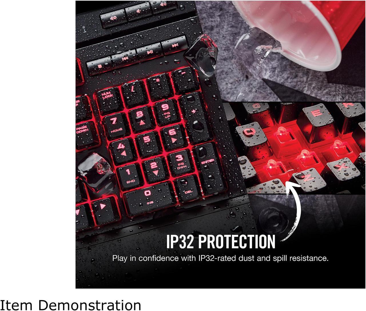 Alt view image 4 of 6 - Corsair Gaming K68 Mechanical Keyboard, Backlit Red LED, Cherry MX Red