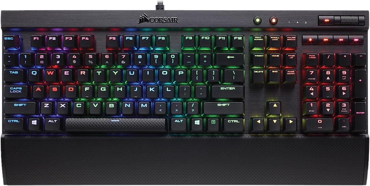 Corsair Gaming K70 LUX RGB Mechanical Keyboard, Backlit RGB LED, Cherry MX RGB Silent