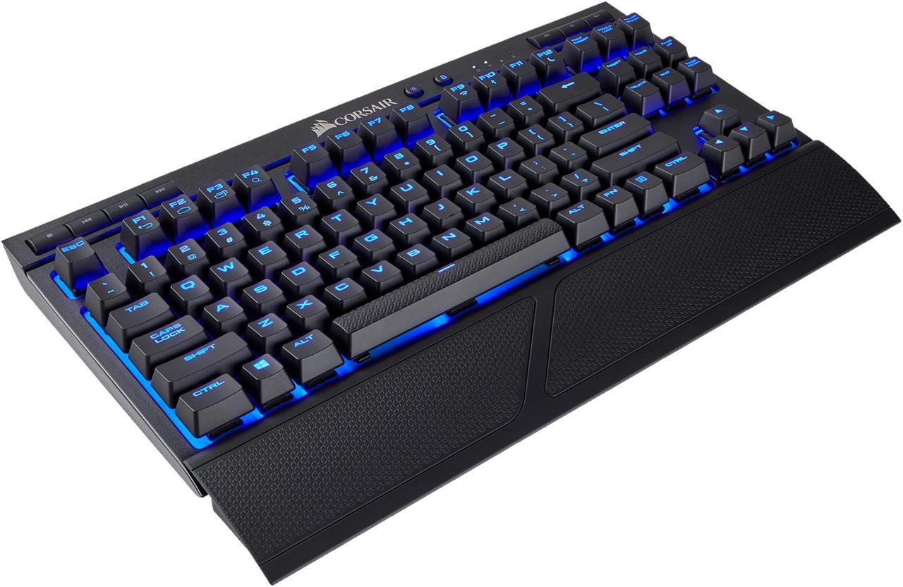 Alt view image 3 of 20 - Corsair K63 Wireless Mechanical Gaming Keyboard, backlit Blue LED, Cherry MX Red - Quiet & Linear