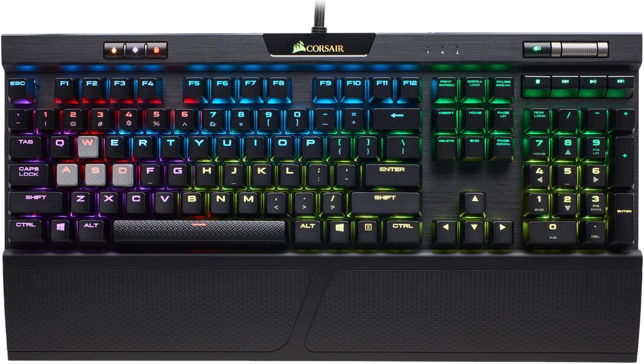 Corsair K70 RGB MK.2 RAPIDFIRE Cherry MX Speed Mechanical Gaming Keyboard with RGB LED Backlit - CH-9109014-NA