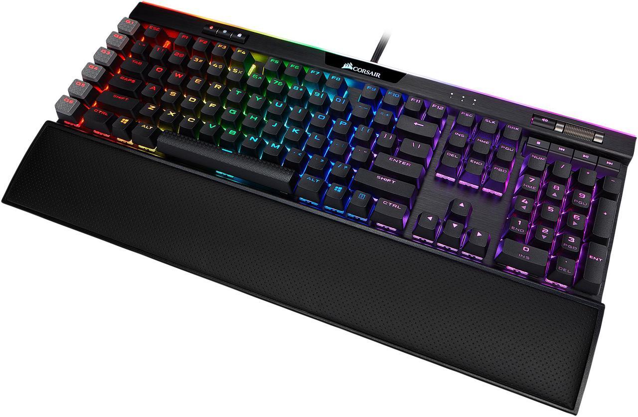 Alt view image 2 of 10 - Corsair K95 RGB Platinum XT Mechanical Gaming Keyboard, Backlit RGB LED, Cherry MX Speed RGB Silver, Black (CH-9127414-NA)