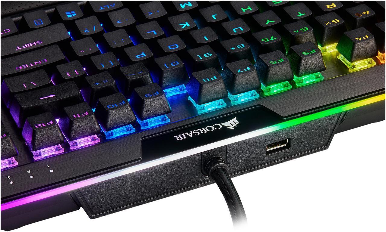 Alt view image 5 of 10 - Corsair K95 RGB Platinum XT Mechanical Gaming Keyboard, Backlit RGB LED, Cherry MX Speed RGB Silver, Black (CH-9127414-NA)