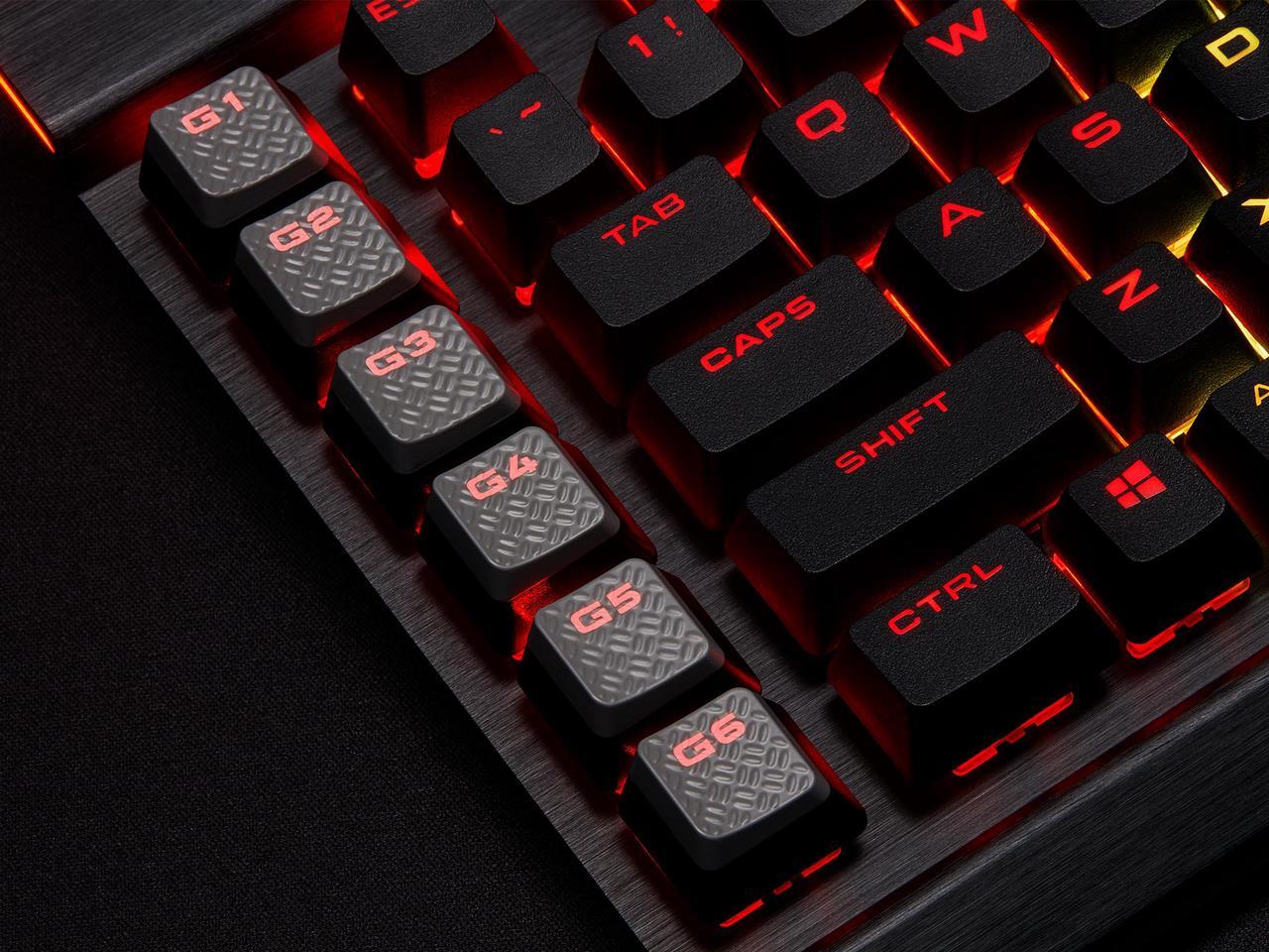 Alt view image 8 of 10 - Corsair K95 RGB Platinum XT Mechanical Gaming Keyboard, Backlit RGB LED, Cherry MX Speed RGB Silver, Black (CH-9127414-NA)