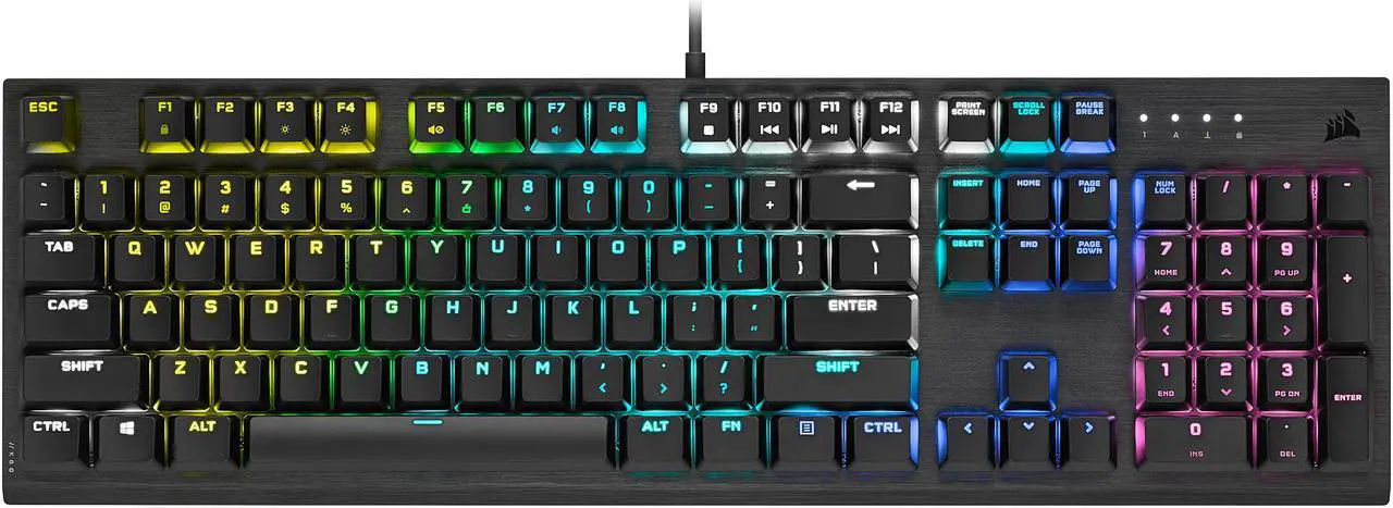Main image of CORSAIR K60 RGB PRO LOW PROFILE Mechanical Gaming Keyboard, Backlit RGB LED, CHERRY MX Low Profile SPEEDKeyswitches, Black