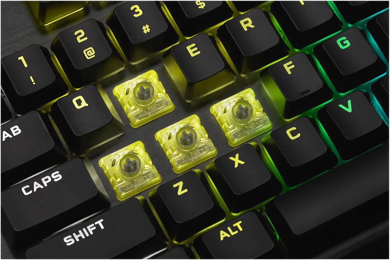 Alt view image 12 of 20 - CORSAIR K60 RGB PRO LOW PROFILE Mechanical Gaming Keyboard, Backlit RGB LED, CHERRY MX Low Profile SPEEDKeyswitches, Black