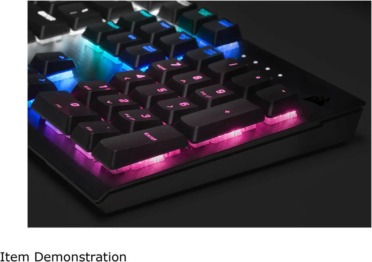 Alt view image 14 of 20 - CORSAIR K60 RGB PRO LOW PROFILE Mechanical Gaming Keyboard, Backlit RGB LED, CHERRY MX Low Profile SPEEDKeyswitches, Black