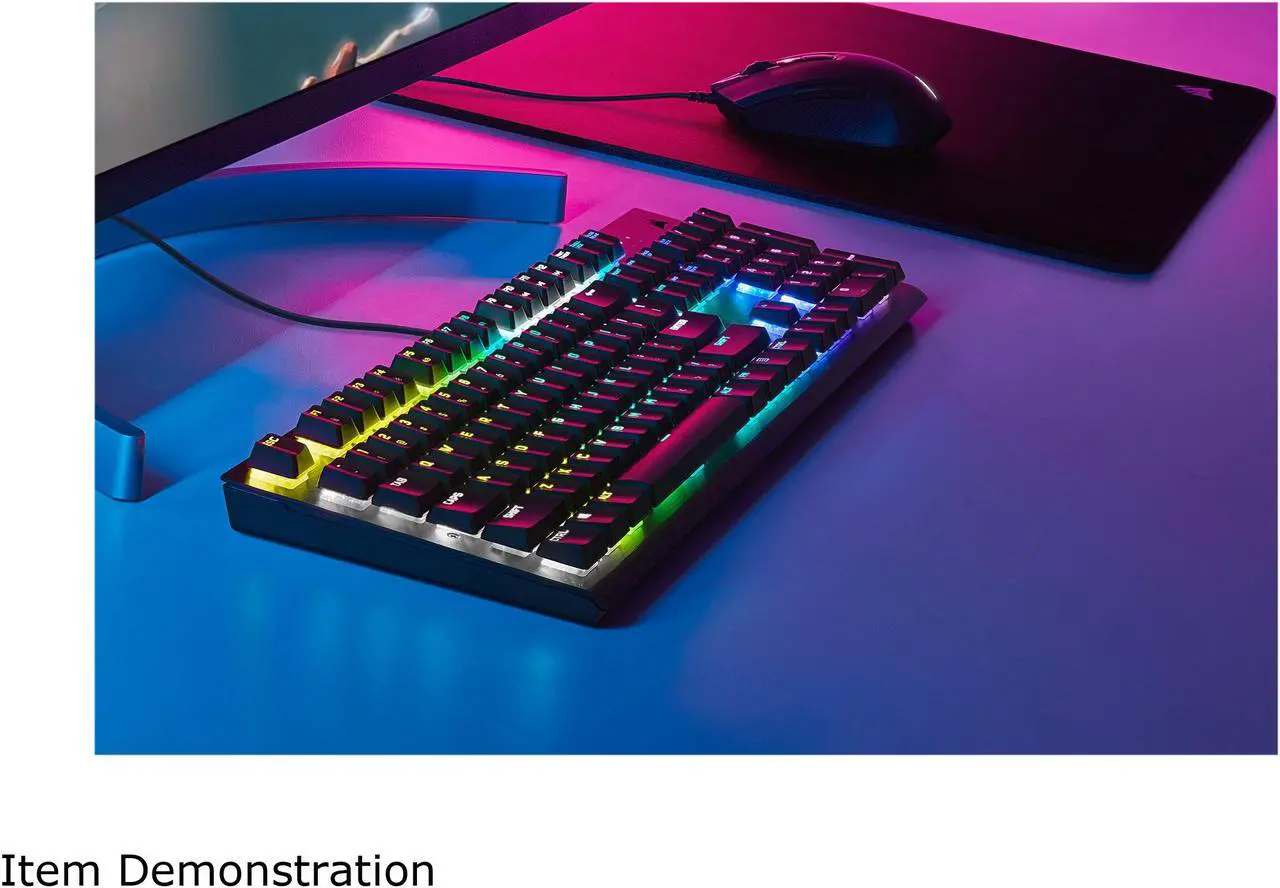 Alt view image 15 of 20 - CORSAIR K60 RGB PRO LOW PROFILE Mechanical Gaming Keyboard, Backlit RGB LED, CHERRY MX Low Profile SPEEDKeyswitches, Black