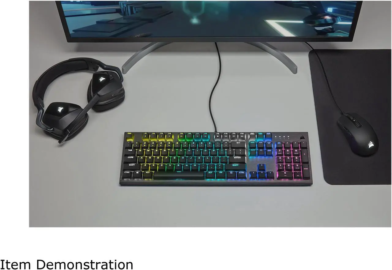 Alt view image 18 of 20 - CORSAIR K60 RGB PRO LOW PROFILE Mechanical Gaming Keyboard, Backlit RGB LED, CHERRY MX Low Profile SPEEDKeyswitches, Black