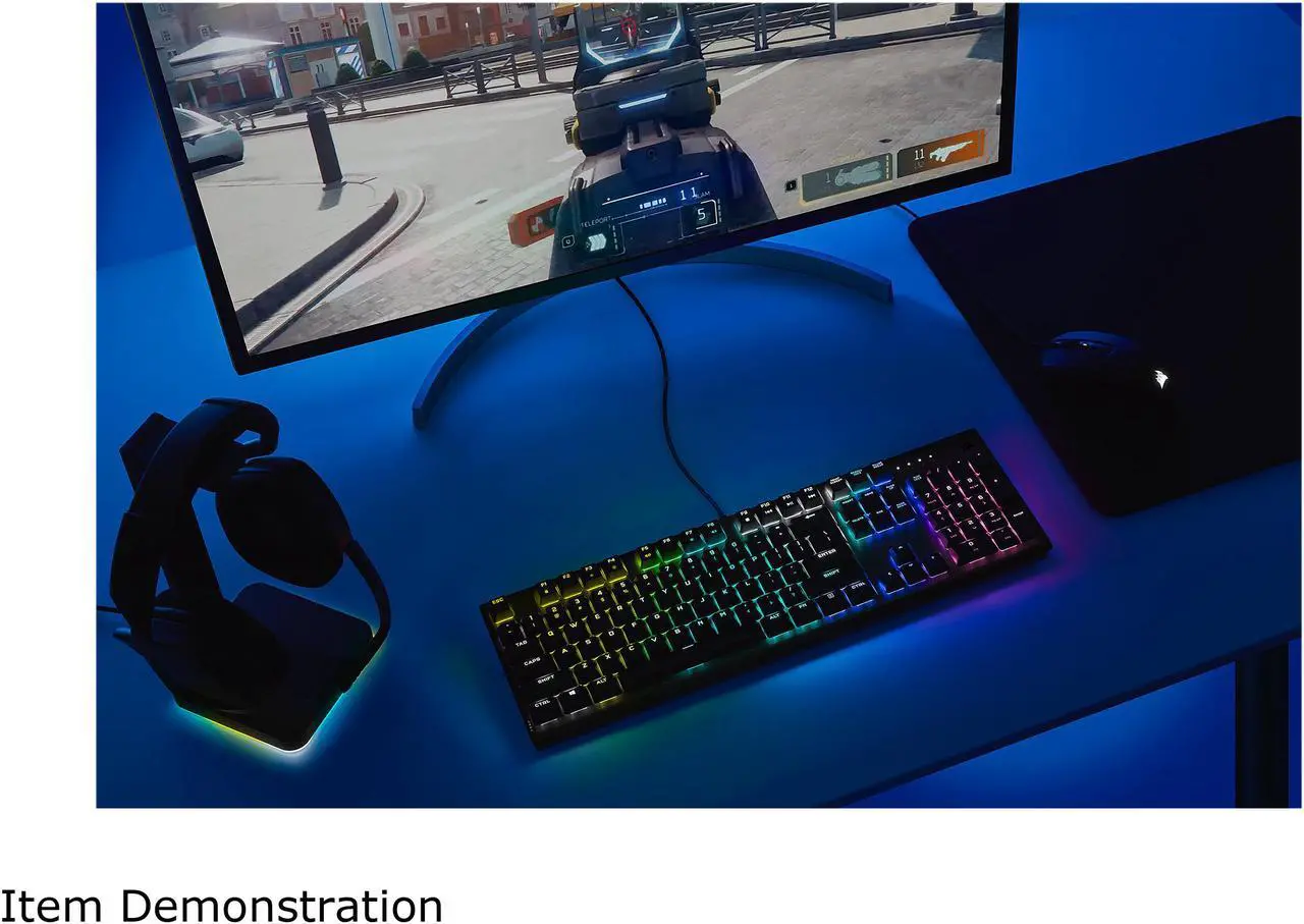 Alt view image 19 of 20 - CORSAIR K60 RGB PRO LOW PROFILE Mechanical Gaming Keyboard, Backlit RGB LED, CHERRY MX Low Profile SPEEDKeyswitches, Black