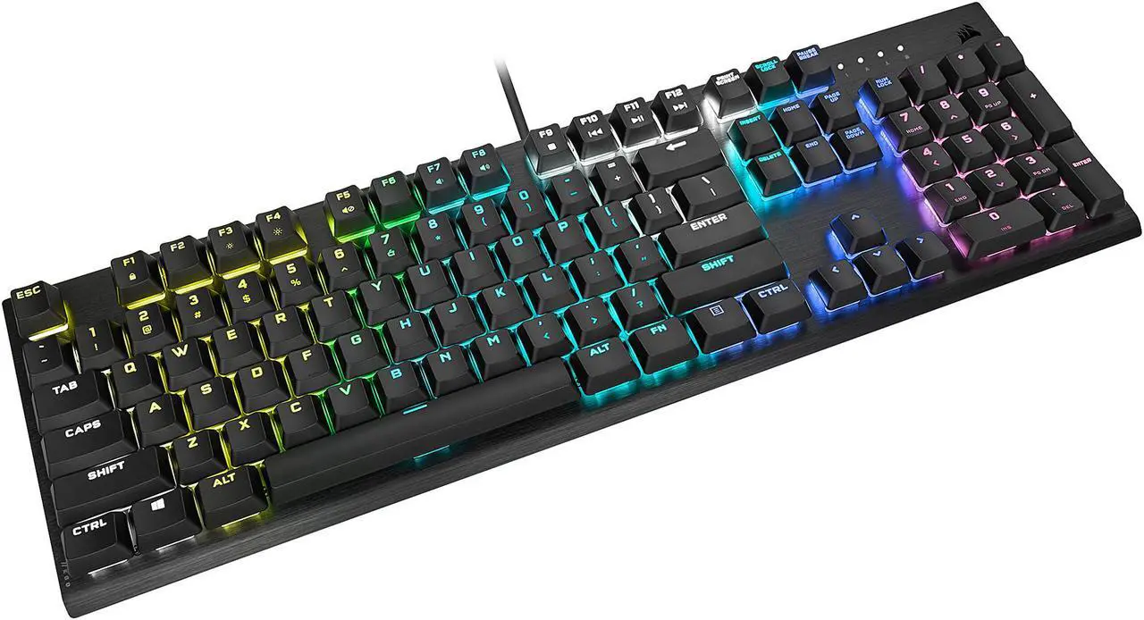 Alt view image 4 of 20 - CORSAIR K60 RGB PRO LOW PROFILE Mechanical Gaming Keyboard, Backlit RGB LED, CHERRY MX Low Profile SPEEDKeyswitches, Black