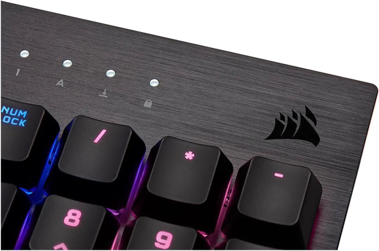 Alt view image 9 of 20 - CORSAIR K60 RGB PRO LOW PROFILE Mechanical Gaming Keyboard, Backlit RGB LED, CHERRY MX Low Profile SPEEDKeyswitches, Black