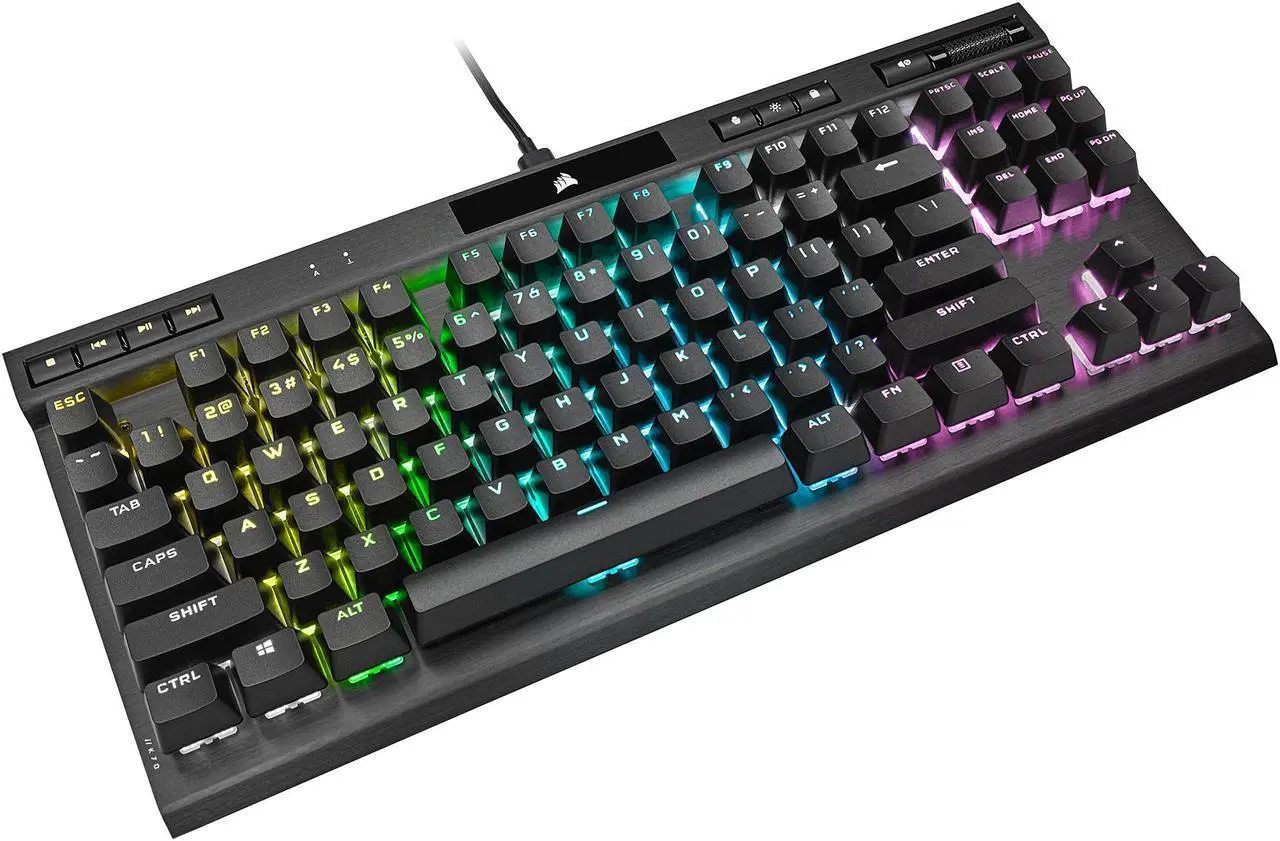 Alt view image 4 of 15 - CORSAIR K70 RGB TKL – CHAMPION SERIES Tenkeyless Mechanical Gaming Keyboard - CHERRY MX SPEED Keyswitches - Durable Aluminum Frame - Per-Key RGB LED Backlighting - Detachable USB Type-C Cable