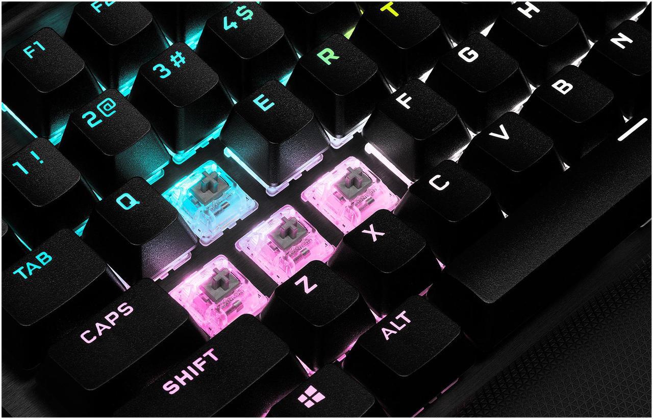 Alt view image 13 of 15 - CORSAIR K70 RGB TKL – CHAMPION SERIES Tenkeyless Mechanical Gaming Keyboard - CHERRY MX SPEED Keyswitches - Durable Aluminum Frame - Per-Key RGB LED Backlighting - Detachable USB Type-C Cable
