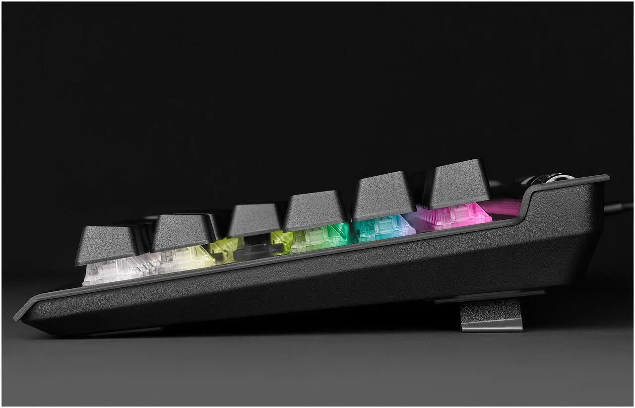 Alt view image 15 of 15 - CORSAIR K70 RGB TKL – CHAMPION SERIES Tenkeyless Mechanical Gaming Keyboard - CHERRY MX SPEED Keyswitches - Durable Aluminum Frame - Per-Key RGB LED Backlighting - Detachable USB Type-C Cable