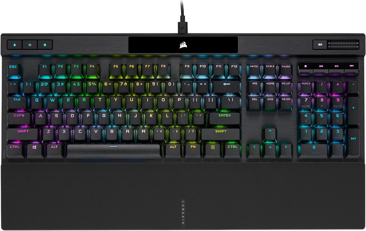 Corsair K70 RGB PRO Wired Mechanical Gaming Keyboard (Cherry MX RGB Brown Switches: Tactile & Quiet, 8,000Hz Hyper-Polling, PBT Double-Shot PRO Keycaps, Soft-Touch Palm Rest) QWERTY, NA - Black