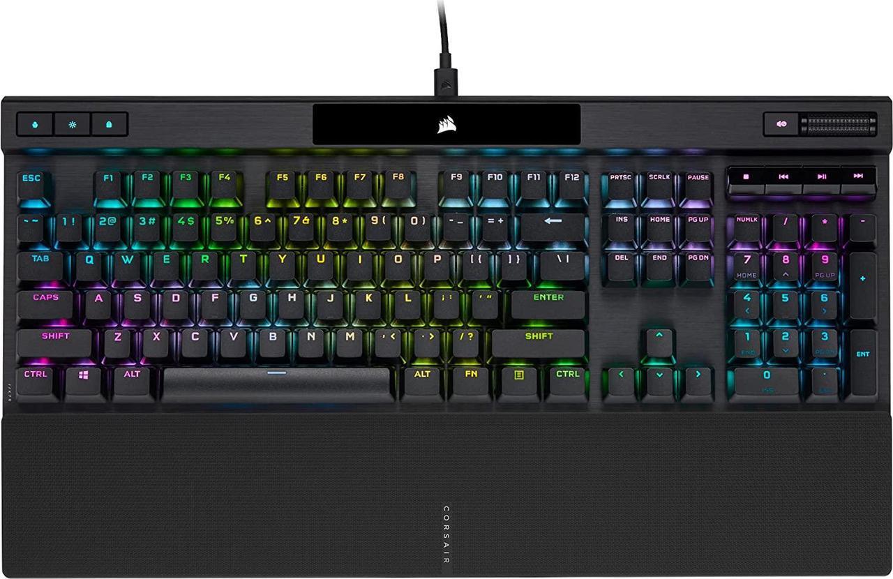 Main image of Corsair K70 RGB PRO Wired Mechanical Gaming Keyboard (Cherry MX RGB Red Switches: Linear and Fast, 8,000Hz Hyper-Polling, PBT Double-Shot PRO Keycaps, Soft-Touch Palm Rest) QWERTY, NA - Black