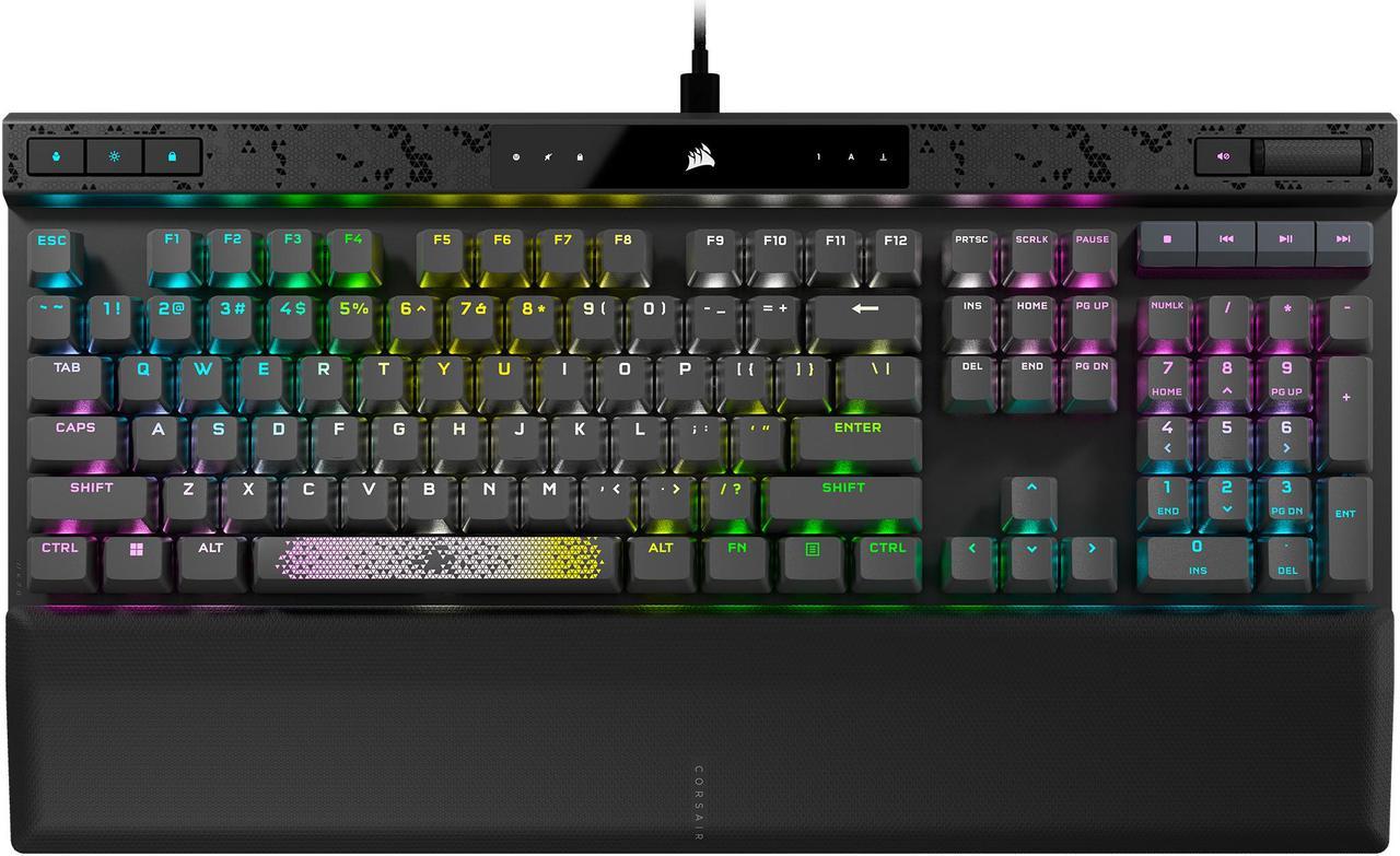 Main image of CORSAIR K70 MAX RGB Magnetic-Mechanical Gaming Keyboard, Adjustable CORSAIR MGX Switches, Dedicated Media Controls, CORSAIR AXON, Aluminum Frame, Steel Gray