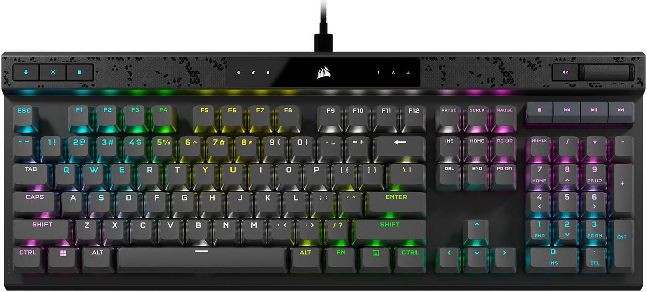 Alt view image 10 of 20 - CORSAIR K70 MAX RGB Magnetic-Mechanical Gaming Keyboard, Adjustable CORSAIR MGX Switches, Dedicated Media Controls, CORSAIR AXON, Aluminum Frame, Steel Gray