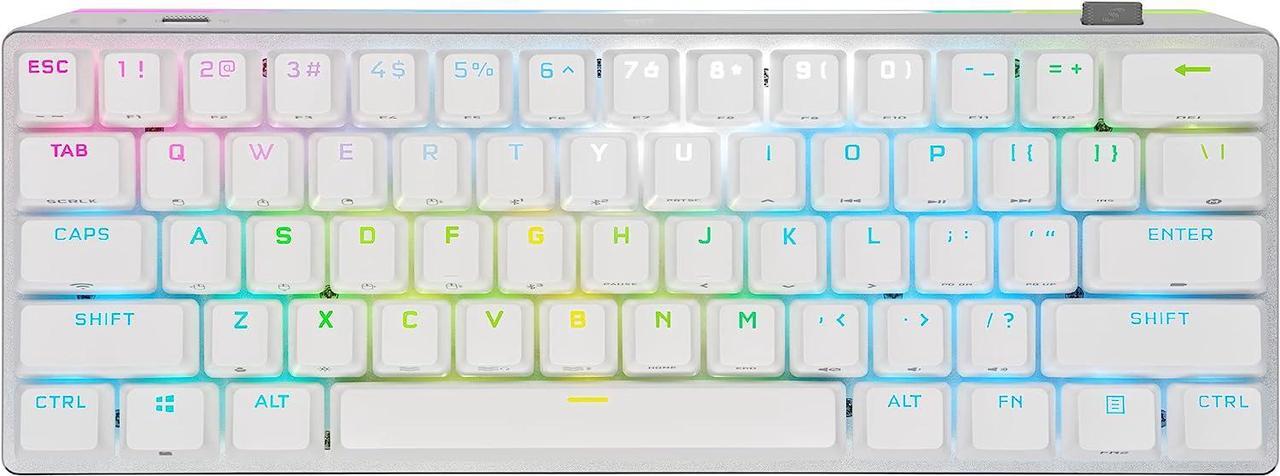 Main image of Corsair K70 PRO MINI WIRELESS RGB 60% Mechanical Gaming Keyboard - Fastest Sub-1ms Wireless, Swappable CHERRY MX Red Keyswitches, Aluminum Frame, PBT Double-Shot Keycaps - NA Layout, QWERTY - White