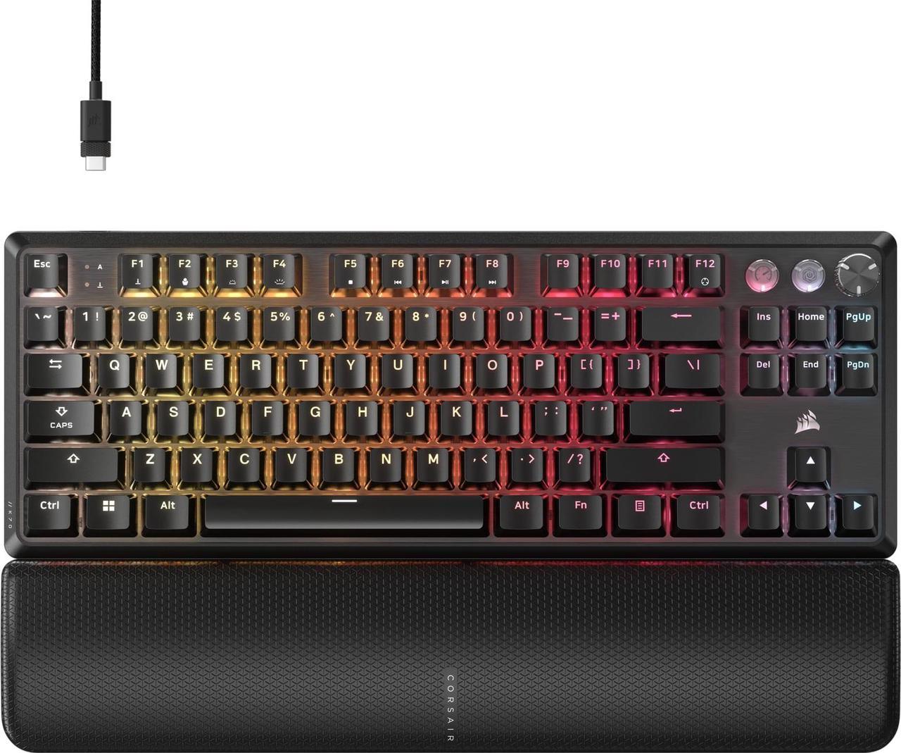 CORSAIR K70 PRO TKL Hall Effect Programmable Keyboard - CORSAIR MGX Hyperdrive magnetic Switches - Hall Effect - Rapid trigger - 8000Hz hyper-pollin