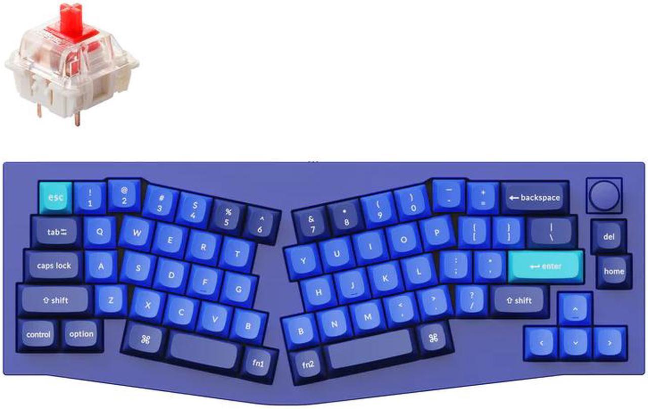 Keychron Q8 Mechanical Keyboard SF Alice Layout RGB - Hotswap - with Knob - Blue - Gateron Pro Blue