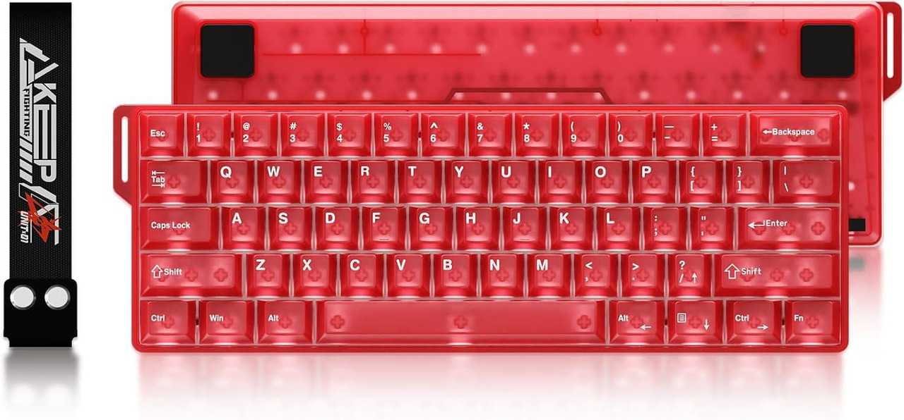 Open Box: DAREU COOL60 60% Hall Effect Gaming Keyboard with Magnetic Switch, SOCD, 0.01mm Actuation Adjustable Rapid Trigger, 8000 Hz Polling, Frosted Transparent Keycaps, Hot-swap, RGB Backlit, Red - Newegg.com - Open Box condition - Image 11