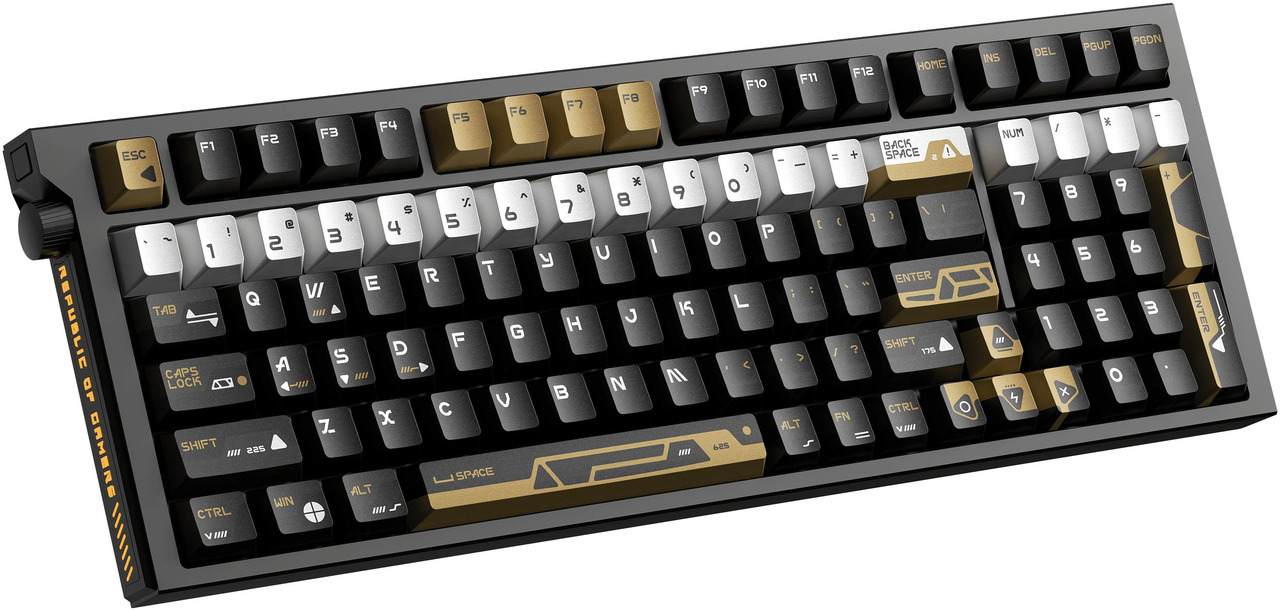 Open Box: KEYTOK Keycaps Five-Side Dye-Sub PBT 115 Keys, Cherry Profile Minimalist Keycaps for 65%/68%/75%/87%/96%/98%/104%/108% Layouts Black/Yellow/White Gaming&Office Mechanical Keyboard(No 7U Support) - Newegg.com - Open Box condition - Image 11