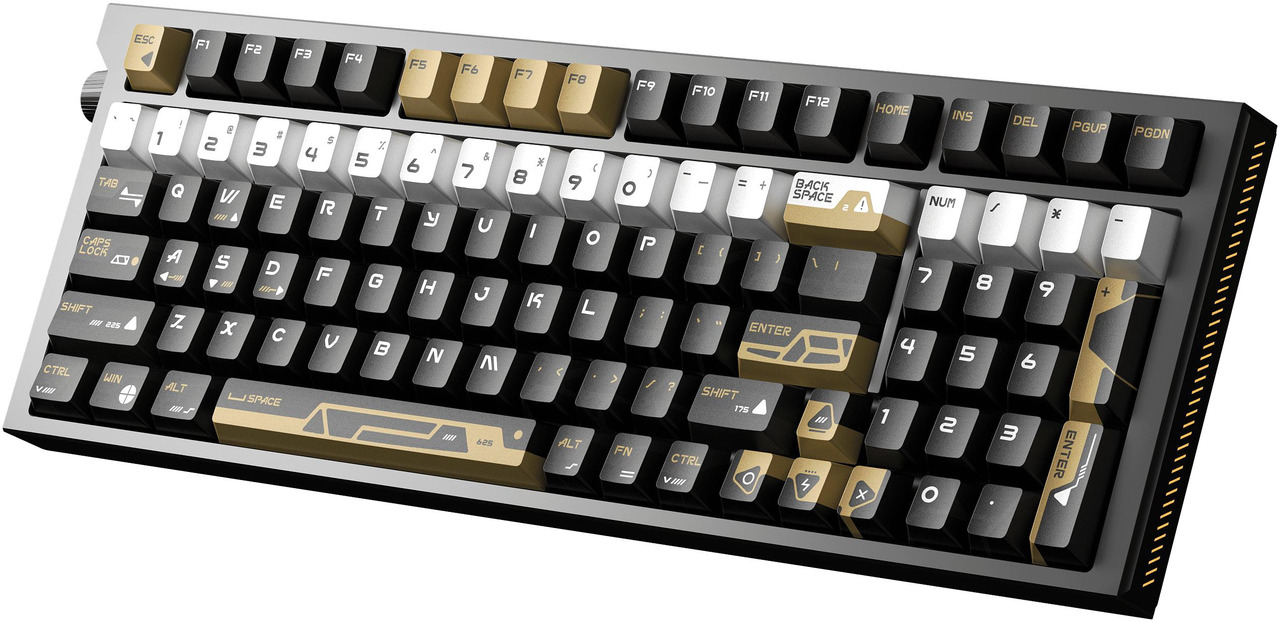 Open Box: KEYTOK Keycaps Five-Side Dye-Sub PBT 115 Keys, Cherry Profile Minimalist Keycaps for 65%/68%/75%/87%/96%/98%/104%/108% Layouts Black/Yellow/White Gaming&Office Mechanical Keyboard(No 7U Support) - Newegg.com - Open Box condition - Image 14