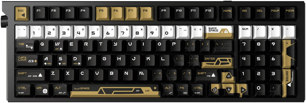 Open Box: KEYTOK Keycaps Five-Side Dye-Sub PBT 115 Keys, Cherry Profile Minimalist Keycaps for 65%/68%/75%/87%/96%/98%/104%/108% Layouts Black/Yellow/White Gaming&Office Mechanical Keyboard(No 7U Support) - Newegg.com - Open Box condition - Image 9