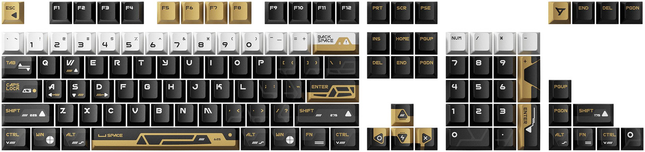 Open Box: KEYTOK Keycaps Five-Side Dye-Sub PBT 115 Keys, Cherry Profile Minimalist Keycaps for 65%/68%/75%/87%/96%/98%/104%/108% Layouts Black/Yellow/White Gaming&Office Mechanical Keyboard(No 7U Support) - Newegg.com - Open Box condition - Image 8