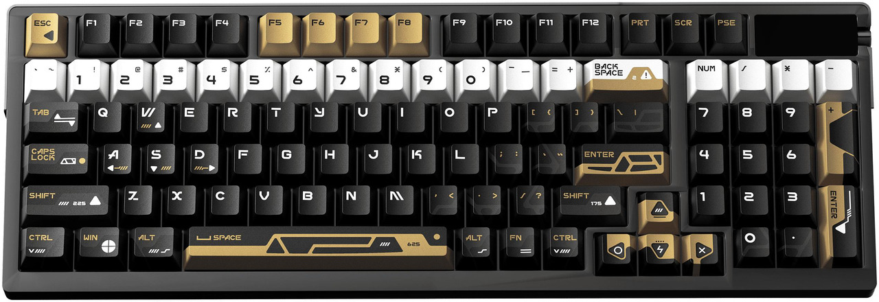 Open Box: KEYTOK Keycaps Five-Side Dye-Sub PBT 115 Keys, Cherry Profile Minimalist Keycaps for 65%/68%/75%/87%/96%/98%/104%/108% Layouts Black/Yellow/White Gaming&Office Mechanical Keyboard(No 7U Support) - Newegg.com - Open Box condition - Image 12
