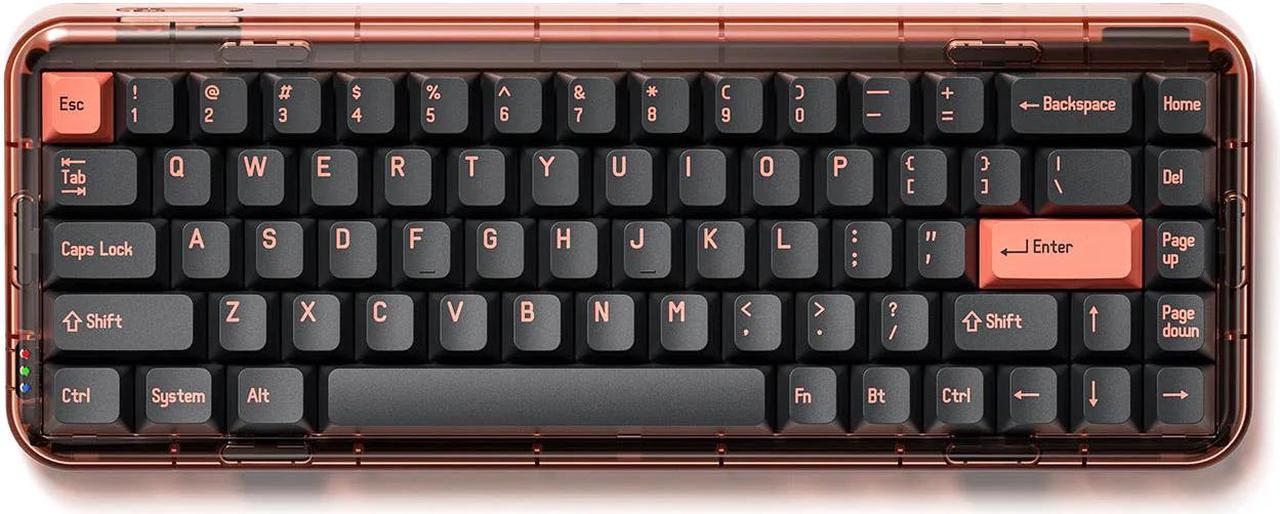 MELGEEK Mojo68 Pigeon MOJO68-PE-GBR Pigeon 68 Normal Keys 2.4 GHz / Bluetooth / Wired Mechanical Keyboard