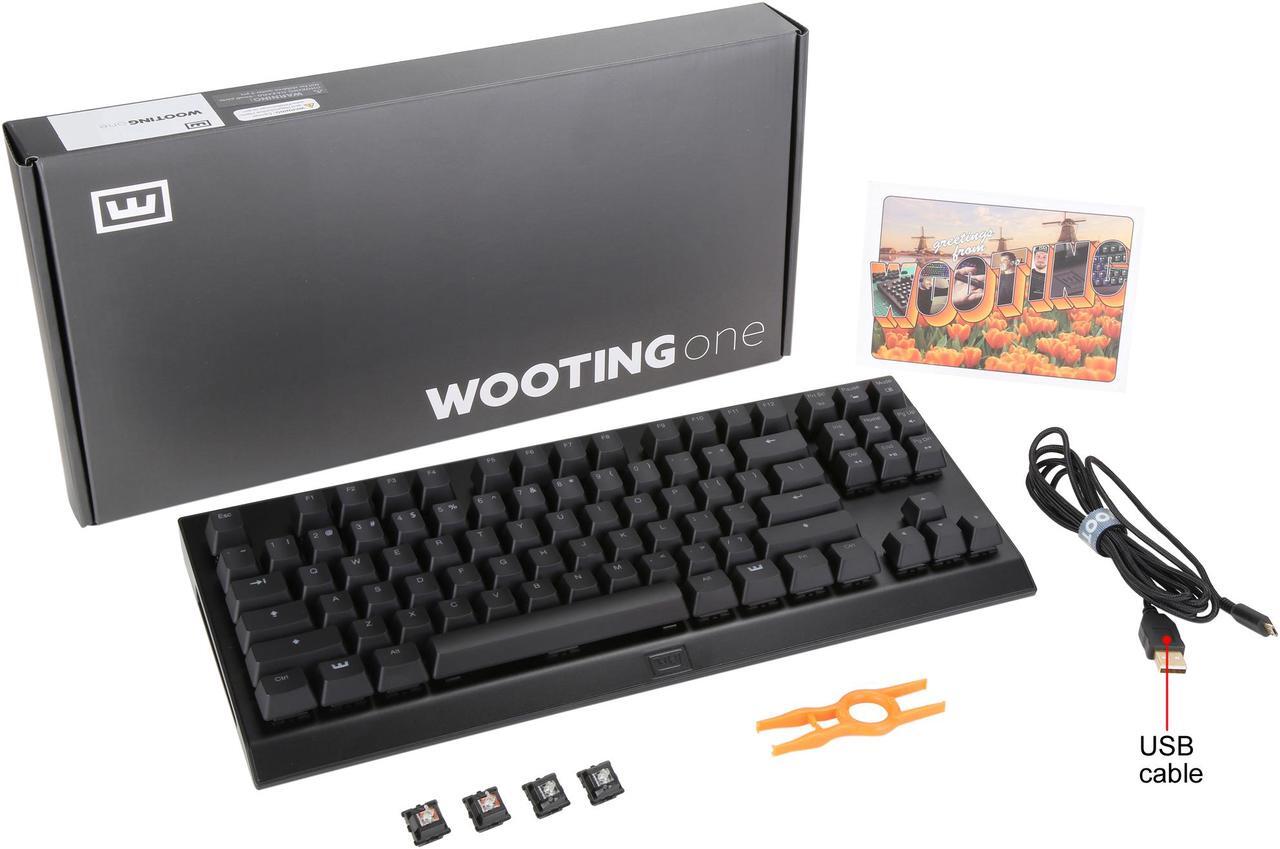 Alt view image 9 of 8 - WOOTING ONE Linear55 Red Analog RGB TKL Mechanical Gaming Keyboard: Pressure Sensitive, Adjustable Actuation Point, RGB Backlight, Modular Keyboard, On-board Memory, Plug in and Start Playing Analog