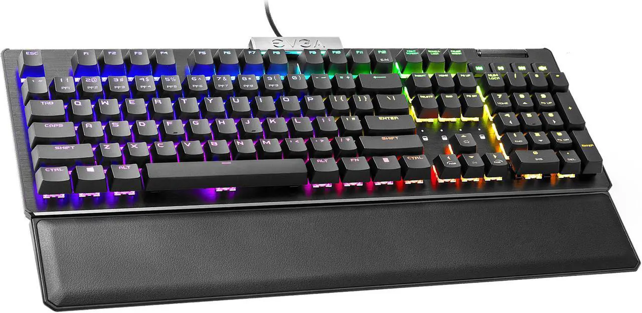 Alt view image 3 of 20 - EVGA Z15 RGB Mechanical Gaming Keyboard, Linear Switch, RGB Backlit LED, Hot Swappable Kailh Speed Silver Switches 821-W1-15US-KR