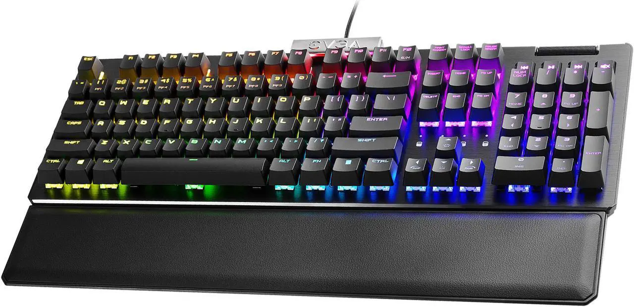 Alt view image 2 of 20 - EVGA Z15 RGB Mechanical Gaming Keyboard, Linear Switch, RGB Backlit LED, Hot Swappable Kailh Speed Silver Switches 821-W1-15US-KR