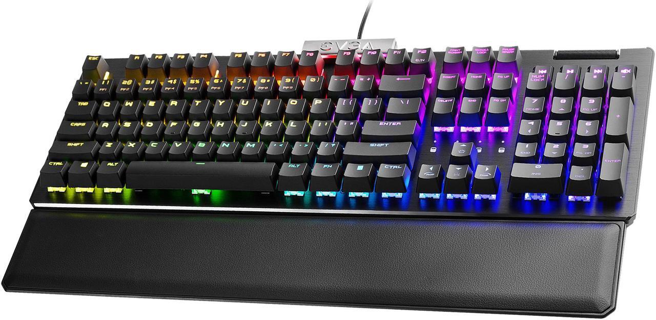 Alt view image 2 of 9 - EVGA Z15 RGB Mechanical Gaming Keyboard, Clicky Switch, RGB Backlit LED, Hot Swappable Kailh Speed Bronze Switches 822-W1-15US-KR