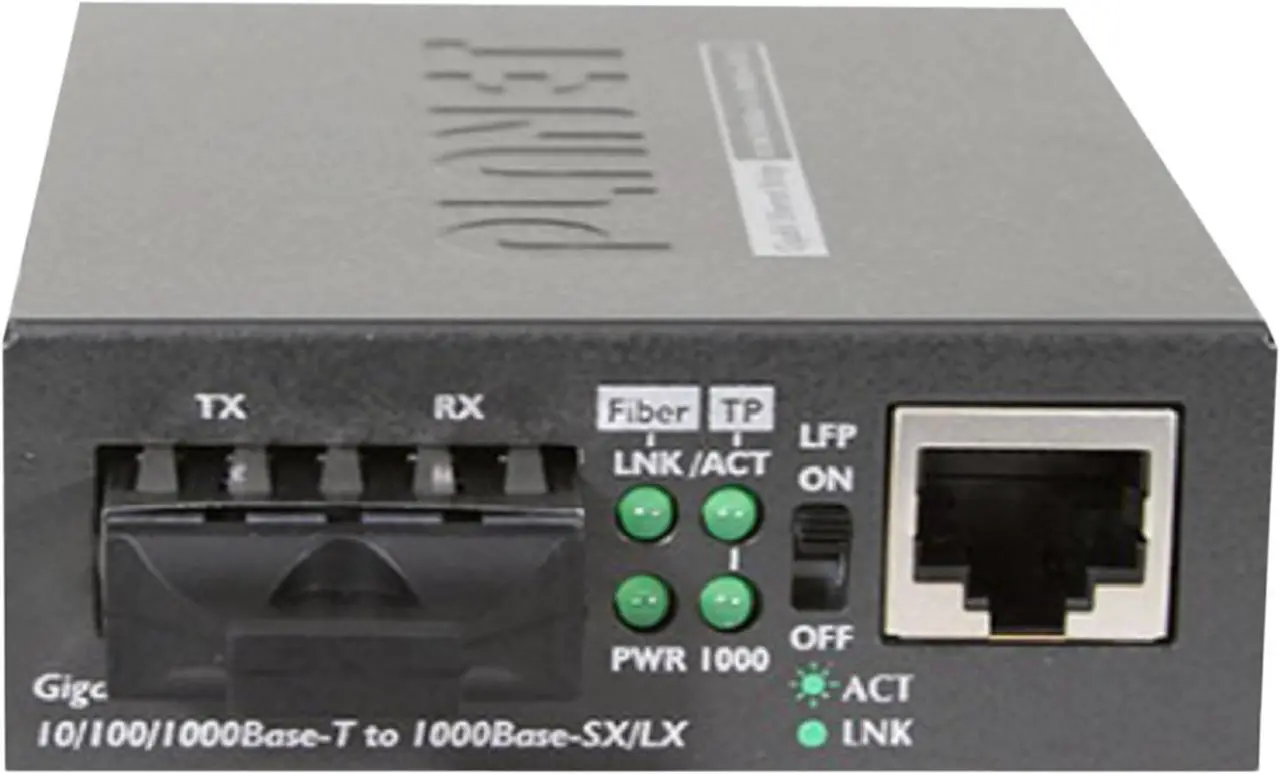 Main image of PLANET GT-802 10/100/1000Base-T to 1000SX Gigabit Media Converter (MM, SC, 550m)