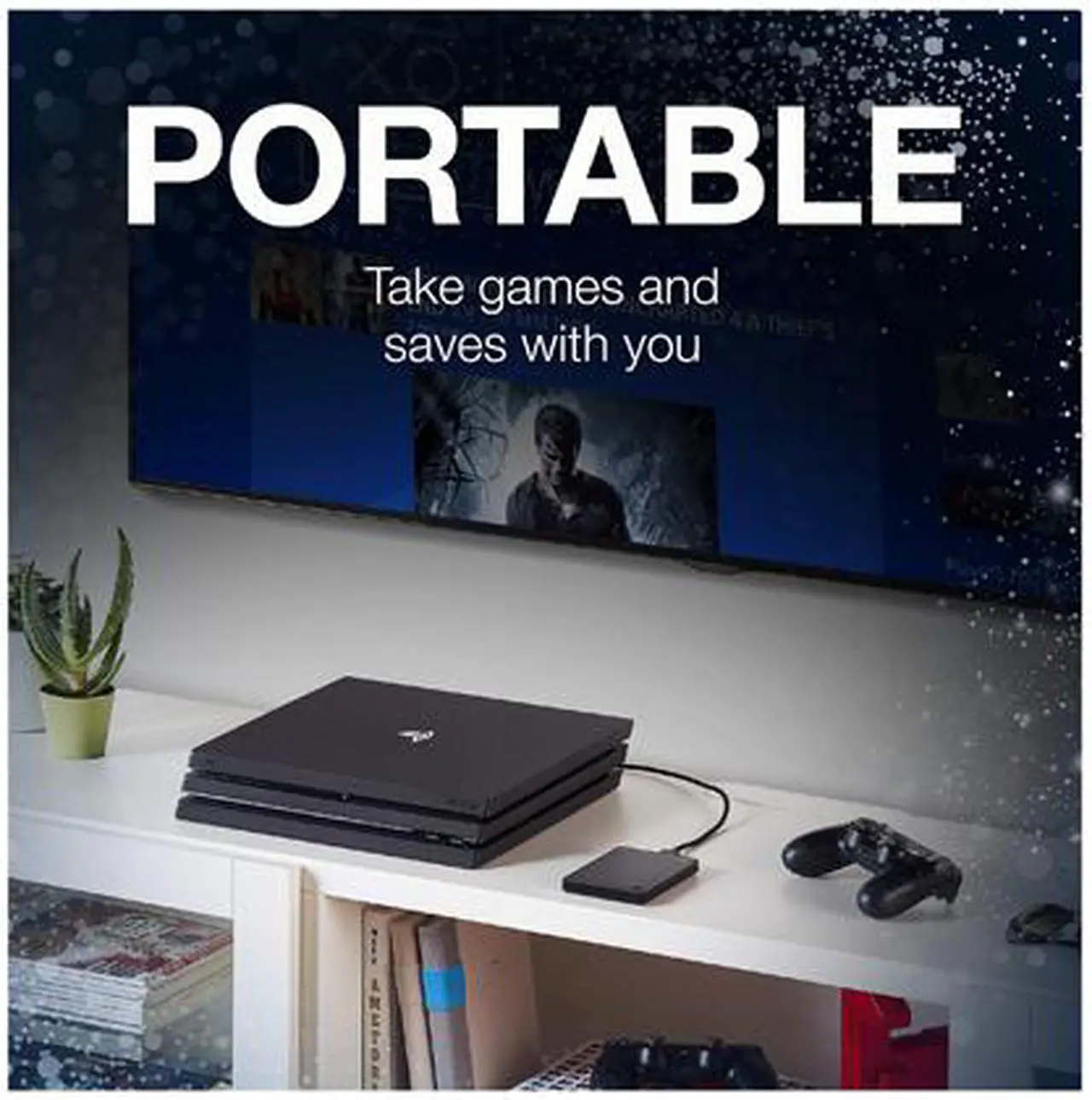 Alt view image 5 of 7 - Seagate Game Drive for PS4 Systems 2TB External Hard Drive Portable USB 3.0 HDD, Officially Licensed (STGD2000100)