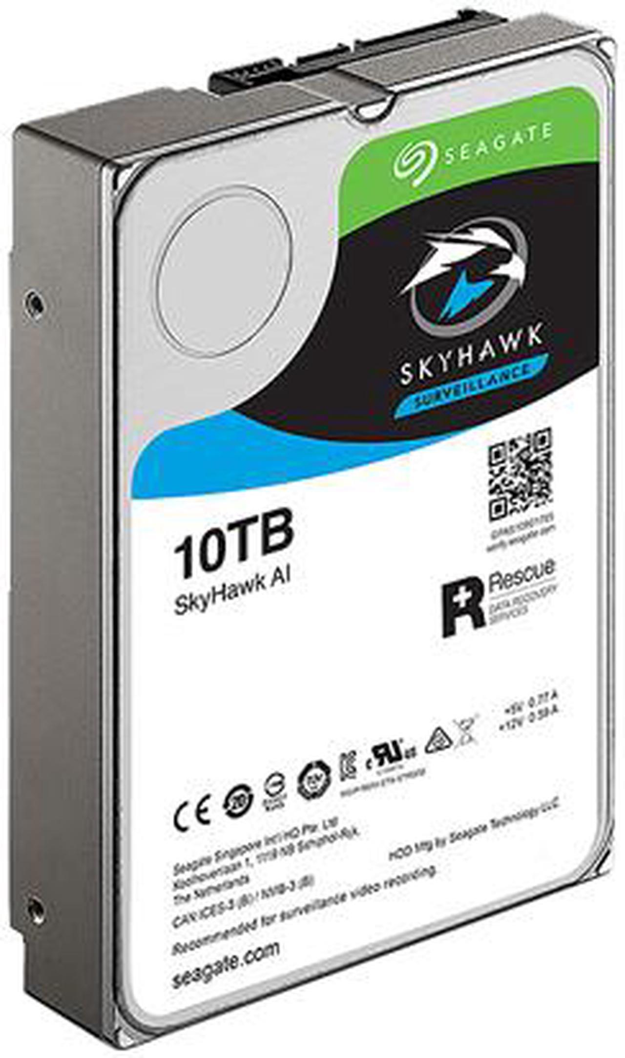 Alt view image 4 of 5 - Seagate SkyHawk AI 10TB Surveillance Hard Drive 256MB Cache SATA 6.0Gb/s 3.5" Internal Hard Drive ST10000VE0004