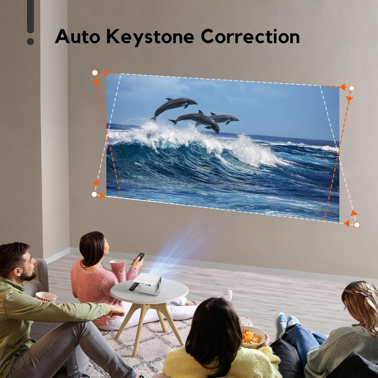 Open Box: AKIYO 1080P Full HD Portable Mini Projector, Upgraded Bluetooth Movie Projector, 360 Degree Rotating, Compatible with TV Stick iOS/Android/HDMI/USB, Indoor & Outdoor Use - Newegg.com - Open Box condition - Image 14