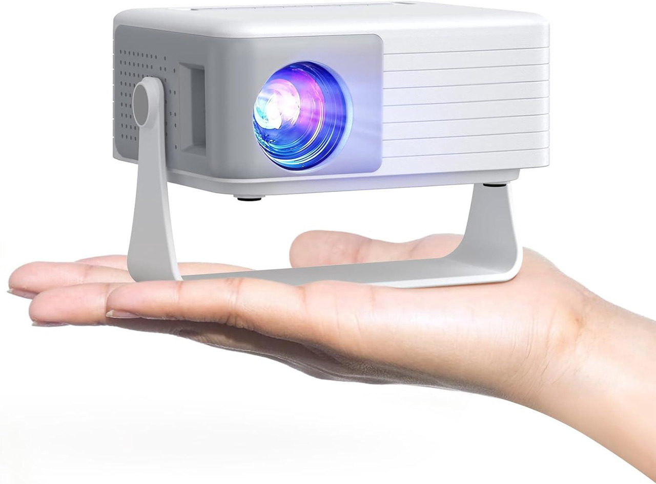 Open Box: AKIYO 1080P Full HD Portable Mini Projector, Upgraded Bluetooth Movie Projector, 360 Degree Rotating, Compatible with TV Stick iOS/Android/HDMI/USB, Indoor & Outdoor Use - Newegg.com - Open Box condition - Image 12