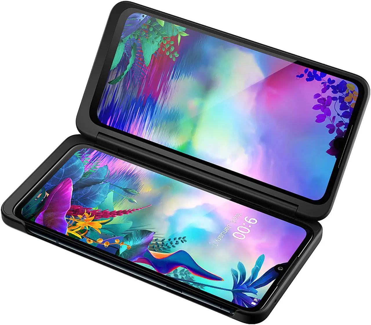 Alt view image 4 of 8 - LG G8X Thinq Dual Screen Unlocked Smartphone - 6/128 GB - Aurora Black