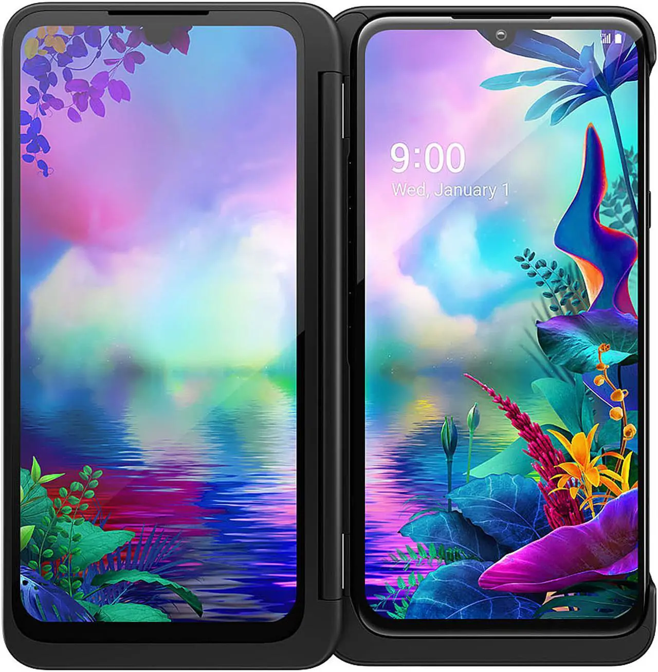 Alt view image 2 of 8 - LG G8X Thinq Dual Screen Unlocked Smartphone - 6/128 GB - Aurora Black