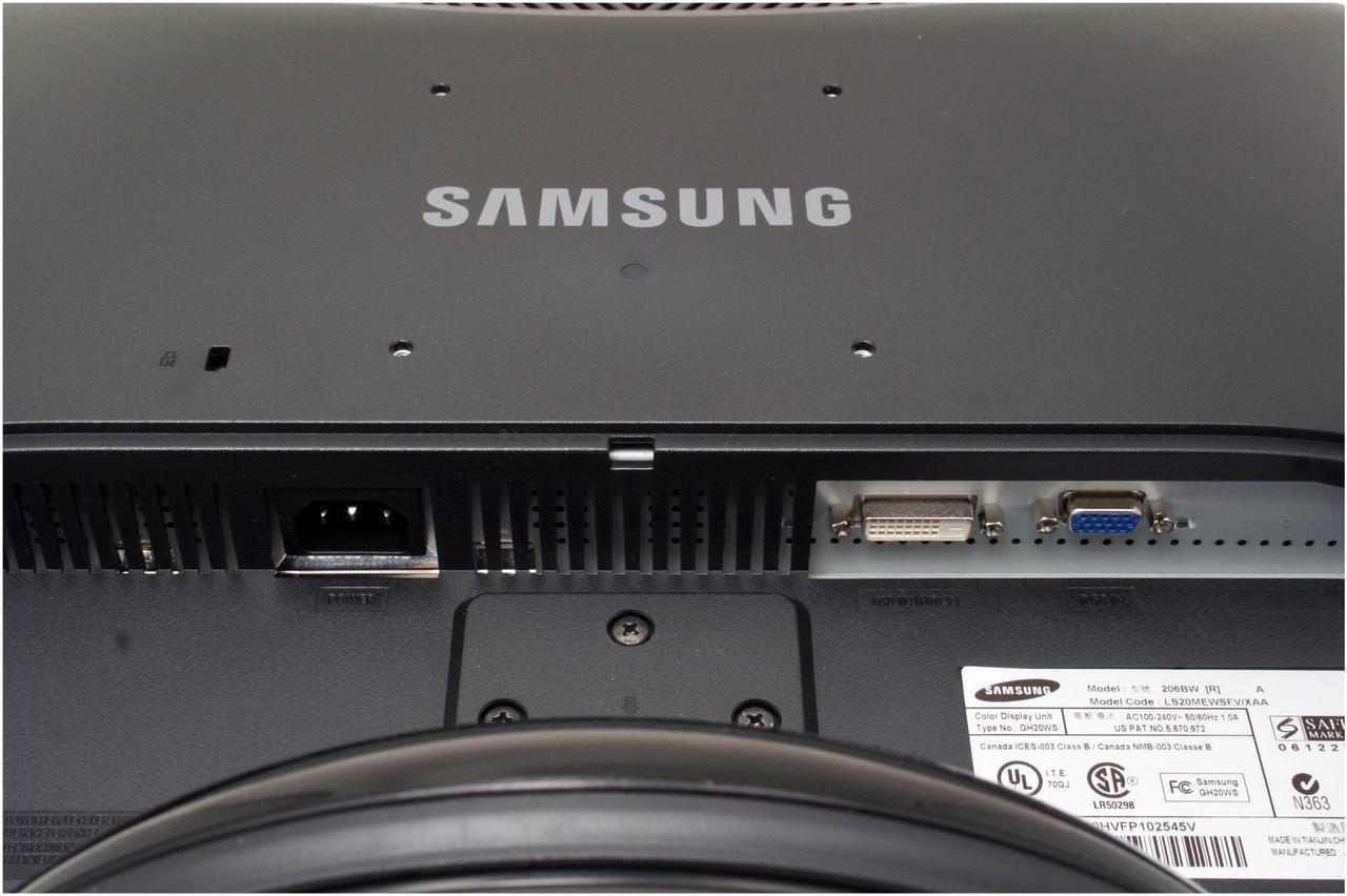 Alt view image 7 of 11 - SAMSUNG 20" a-si TFT/TN WSXGA+ LCD Monitor 2 ms (GTG) D-Sub, DVI-D 206BW