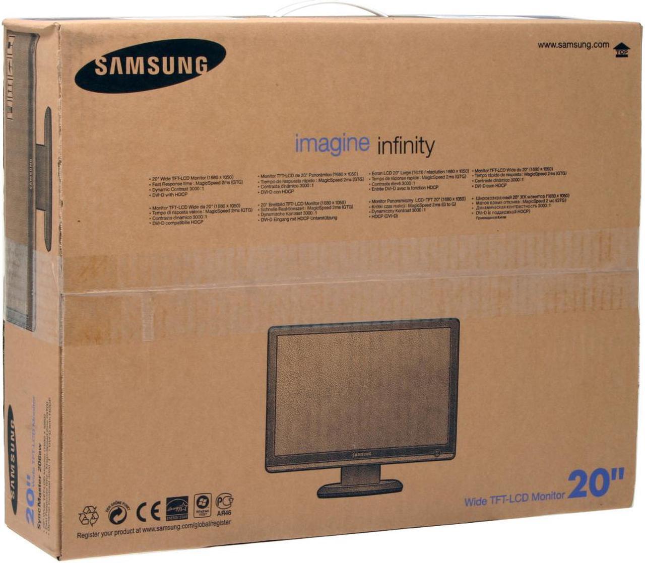 Alt view image 11 of 11 - SAMSUNG 20" a-si TFT/TN WSXGA+ LCD Monitor 2 ms (GTG) D-Sub, DVI-D 206BW