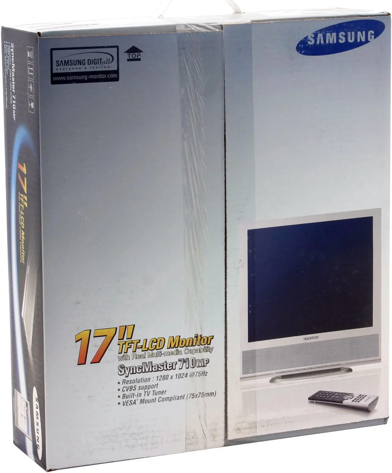 Alt view image 10 of 10 - SAMSUNG 710MP-SV Silver 17" 8ms LCD Monitor w/ TV Tuner 300 cd/m2 700:1